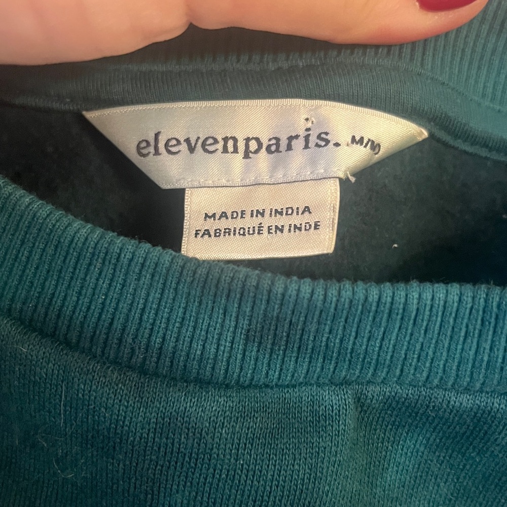 Elevenparis Unisex 'Bless This Mess' Green Tie-Dye Sweatshirt - Picture 4 of 6